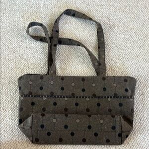 Polka Dot Brown Shoulder Bag